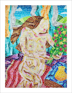 Femme avec des fluers