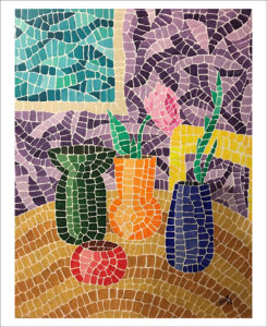 Quatre vases et un pioney