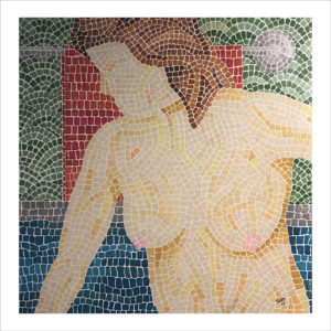 Femme dessinant son bain