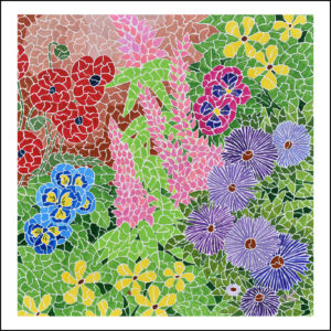 fleurs melangees dans un jardin